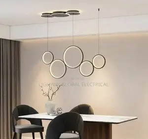 Modern Rings Minimalist Dining Room/ Kitchen Decor Bright Chandelier