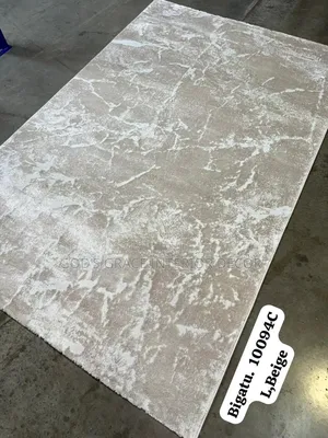 L.Beige Color Designed Decor Center Rug Turkish