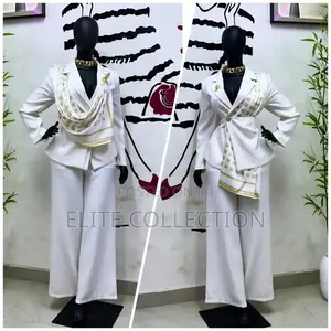 Silk Scarf Double Breasted Blazer Pant Set .Sizes : M L Xl XXL XXXL