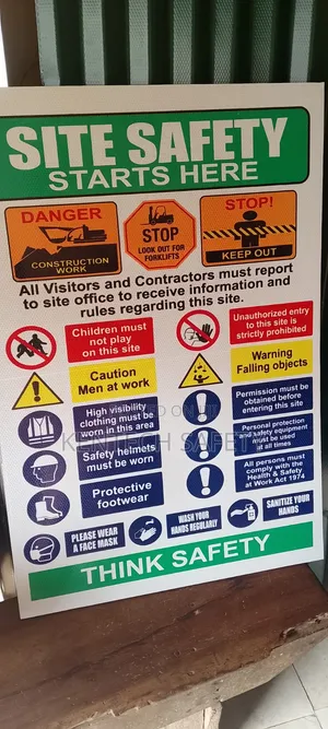 Safety Construction Sites Signs 44inchx96inch