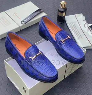Blue Color Original Leather Shoe