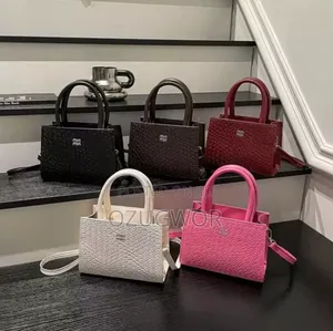 Mini Structured Top-Handle Tote Bag With Detachable Strap,_5 Colours