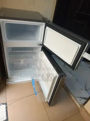Mini Double Door Hisense 120dr Fridge - Silver Modern Look