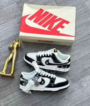 Quality Original Nike Dunk Low "Panda" Style With Fendi + Yellow Ey