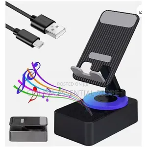 4-in-1 Phone Holder, Bluetooth Speaker, Powerbank, Shining Light