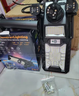 Intelligent Three Lens Solar Street Light With Camera