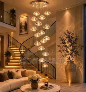 Led Lighting Crystal Staircase Chandelier