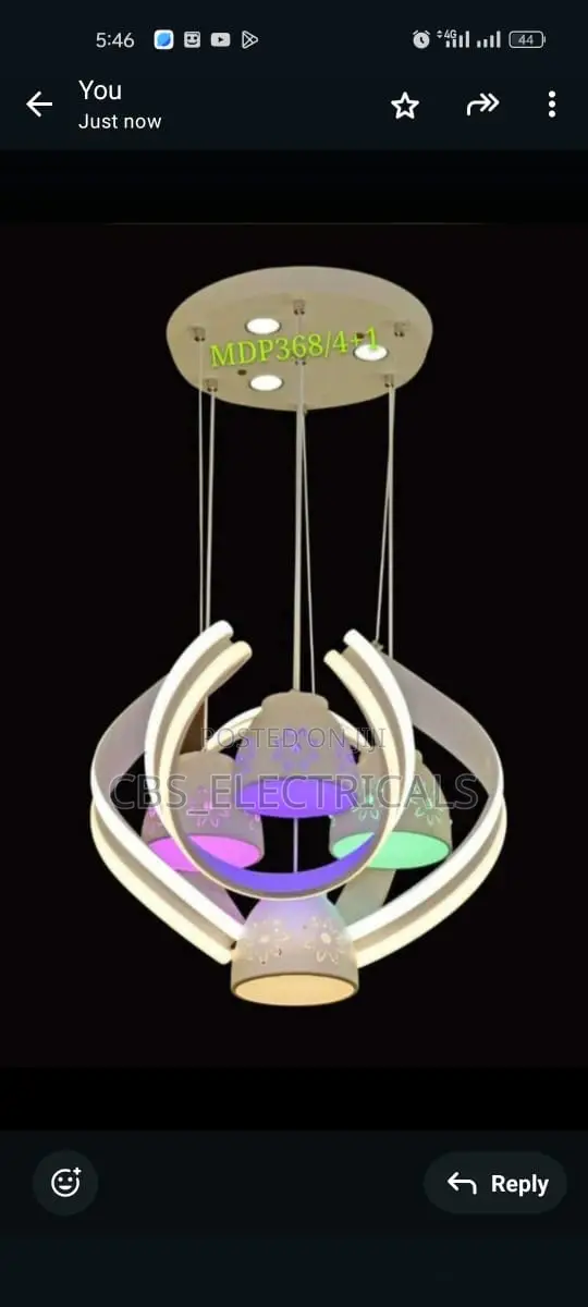 4+1 Multi-Color Decorative Chandelier