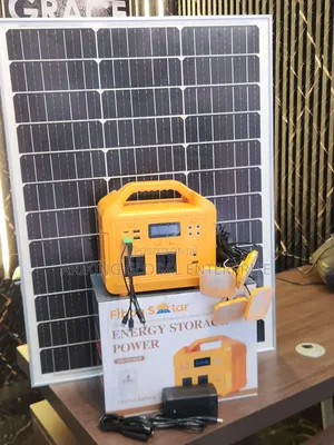 Solar Energy Storage Power Station With Solar Panel Led Bulbs