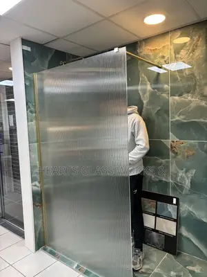 One-Sided Fluted Glass Panel | Modern Privacy Glass Partition