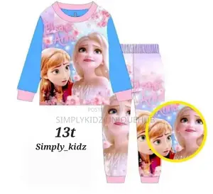 Elsa Anna Cartoon Character Pyjamas- 13t