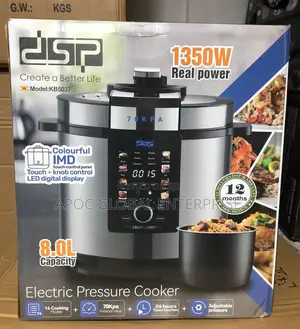 DSP Electric Pressure Cooker 8.0l