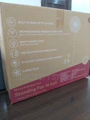16inches Itel Rechargeable Solar Fan