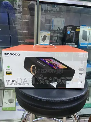 Porodo Optivis Smart Hd Projector Android 12 With Remote Control