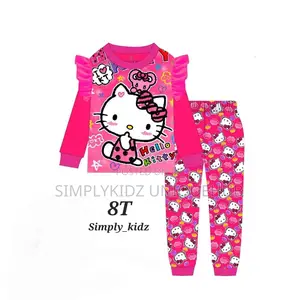 Hello Kitty Cartoon Character Pyjamas - 8t