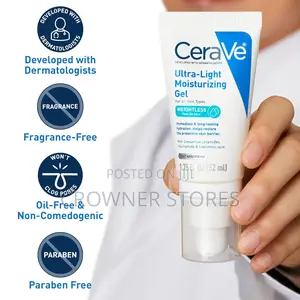 Cerave Ultra-Light Moisturizing Gel, Hydrating Gel Face