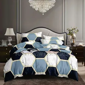High Quality Block Design Duvet Bedsheet With Pillowcase 4x6