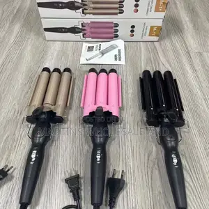 M-11 Hair Curlers Feature a Three-Barrel Design for Creating "S" Sha