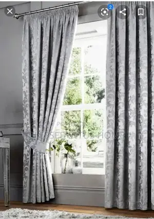 Classy Silver Turkish Curtain Set