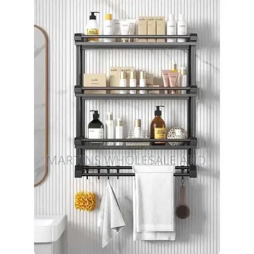 3-Tier Wall-Mounted Metal Shelf