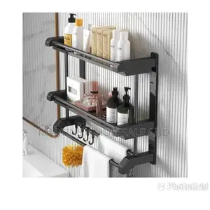 3-Tier Wall-Mounted Metal Shelf