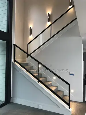 Stair Railings Installed With Matt Black Stainless Steel