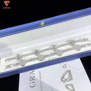 VVS Moissanite Diamond Vca and Star Cross Bracelet  