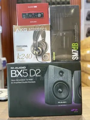 Bx5d2, Scarlett 2i2, Sm7db and Akg Headphone