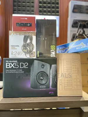 Bx5d2, Scarlett 2i2, Sm7db, Mvave Midi, Akg Headphone Mic Stand