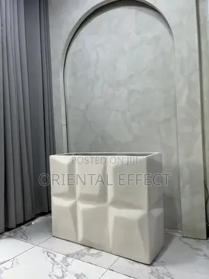 Off-White Big Prism Trough Pot for Sale | Large Flower Pot Nigeria