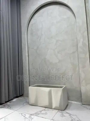 Off-White Small Prism Trough Pot for Sale | Modern Flower Pot Nigeria
