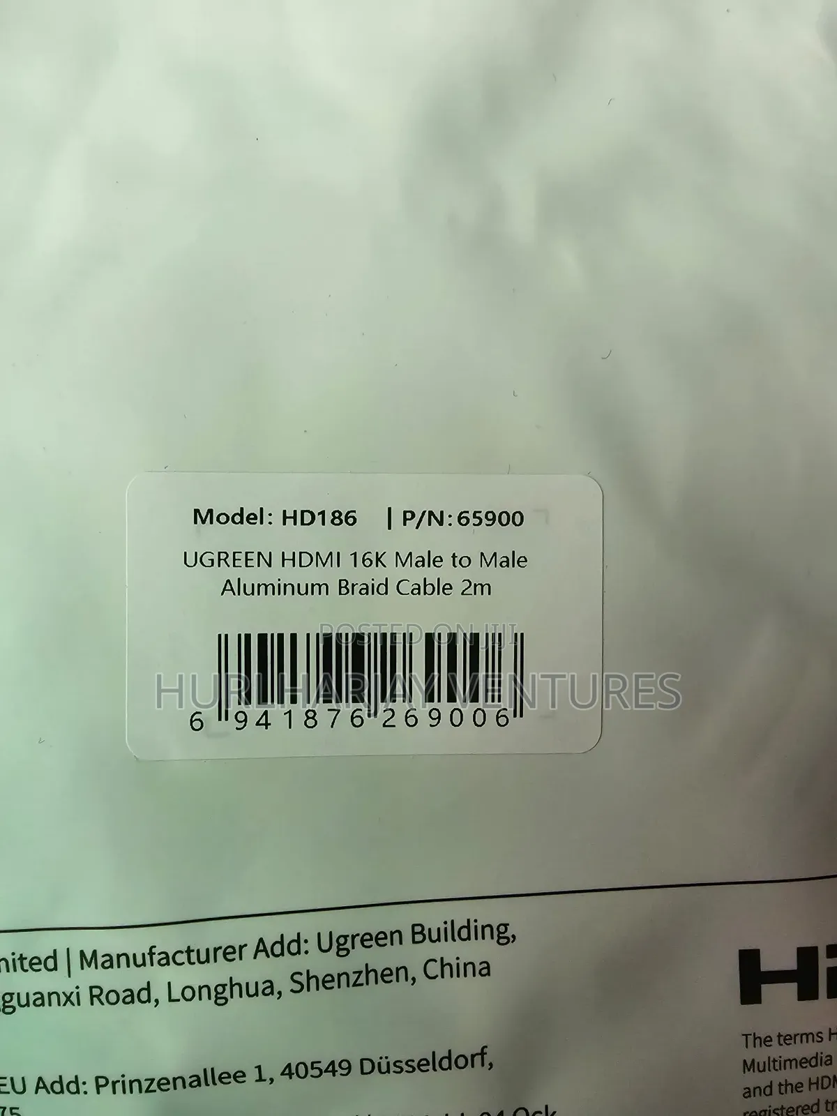 2m Ugreen Hdmi V2.2 - Cable