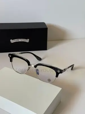 Blue Light Protection Chrome Heart Glasses With Metal Frame