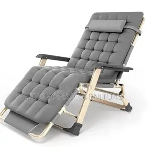 A S Home Folding Relaxing Chair With Headrest - Grey