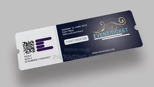 Printed Event Ticket Voucher