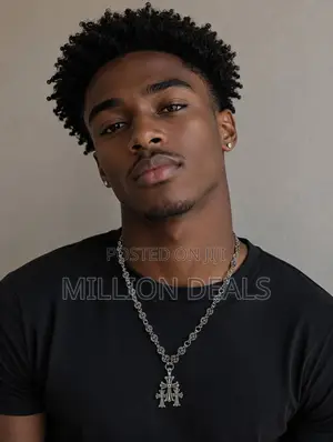 Multiple Pendant Inspires Chrome Heart Men's Neckpiece Silver