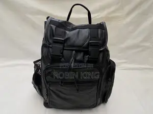 Diamond Plate Buffalo Leather Motorcycle Biker Backpack Bag Size M