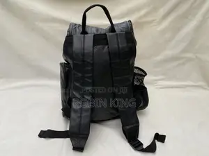 Diamond Plate Buffalo Leather Motorcycle Biker Backpack Bag Size M