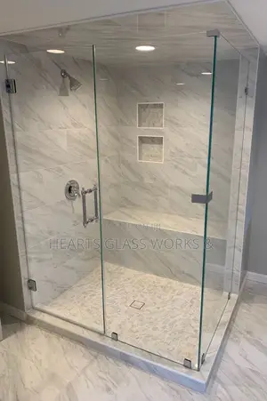 Custom Frameless Glass Shower Enclosure.