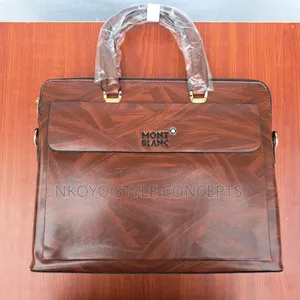 Premium Montblanc Leather Briefcase/Laptop Bag.