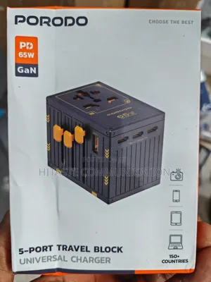 Porodo 5-port Travel Block (Adapter)