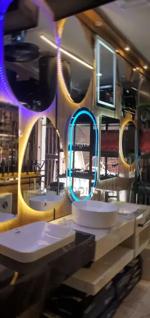 Classic Oval Led Wall Mirrors With Built-in Ambient Lighting