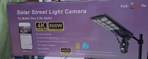 800w Solar Street Light Camera 4g Remote Monitoring via Ubox App
