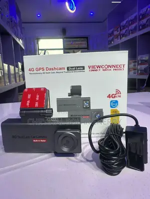 4g Gps Dashcam Dual-lens Records Front Road View Vehicle Interior.