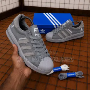 Original Adidas Neighborhood X Superstar Cement Gray Sneakers