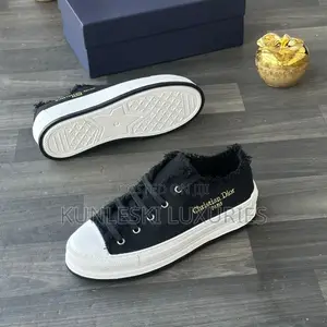 Original Christian Dior Black Lace Up Sneakers