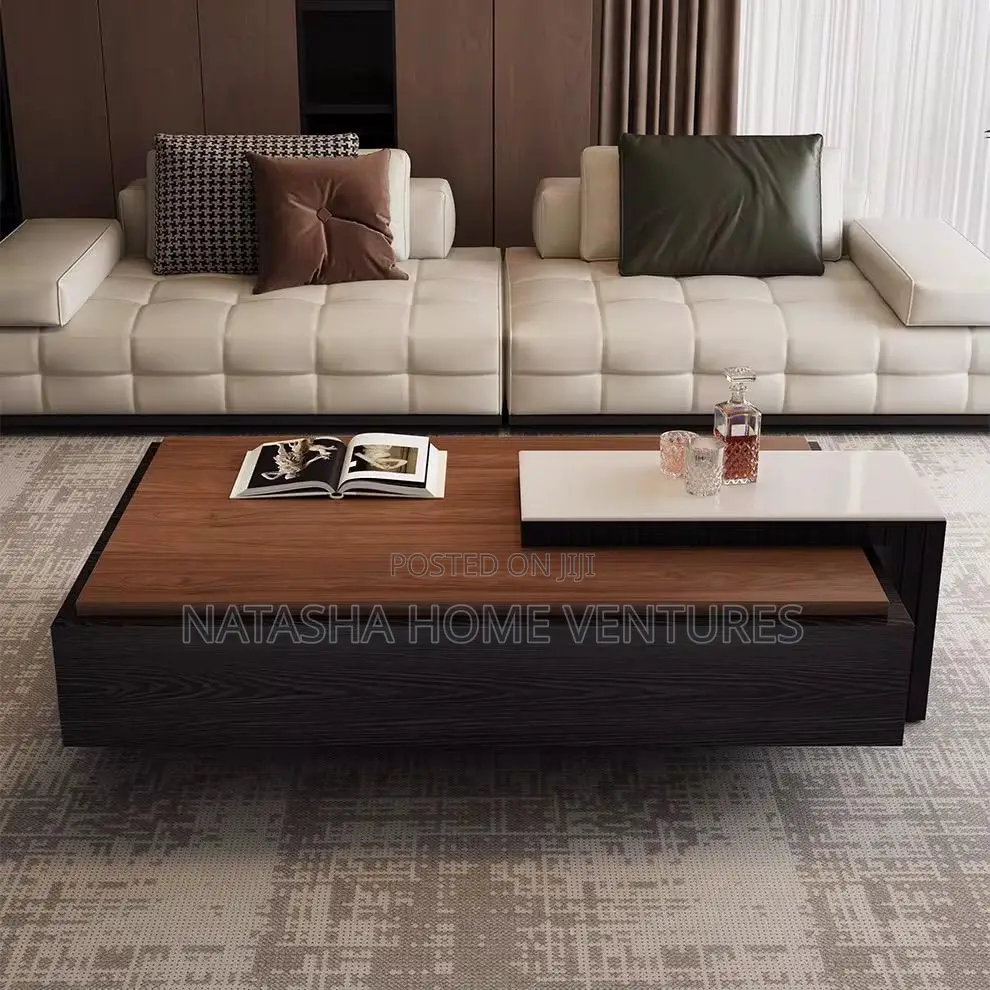 Rectangular Two-Tone Wood Coffee Table
