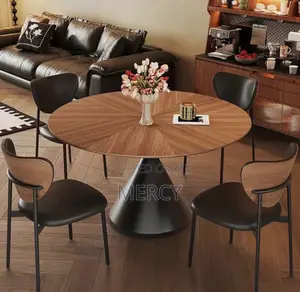 Sleek Round Dining by Four Seaters