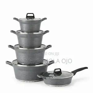 Brocook 10 PCS Die-Cast Non-Stick Granite Cookware Set 20-32cm