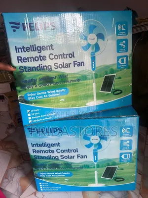 *Quality 16 Inches Felips Rechargeable Standing Fan With Solar Panel